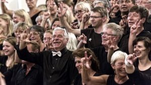 Singers in Copenhagen Gospel Choir singing and laughing